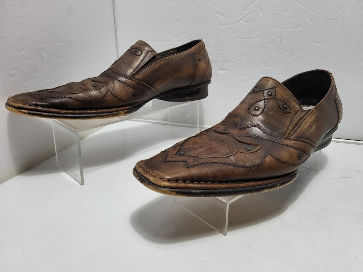 Mark Nason Brown Square Toe Leather Loafer Slip On Dress Shoe Mens 10.5 mark nason lounge products for sale | eBay main image 2