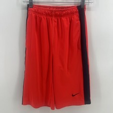 Nike Dri-Fit Boys Athletic Shorts Red/Black Size Large