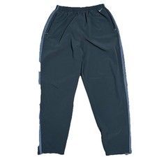 VTG Black Nike Vented Track Pants Size L Ankle Zip Swoosh Baggy Windbreaker Y2K