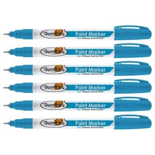 Thornton's Art Supply Oil-Based Paint Marker, Extra Fine Point Aqua Ink, 6 Count