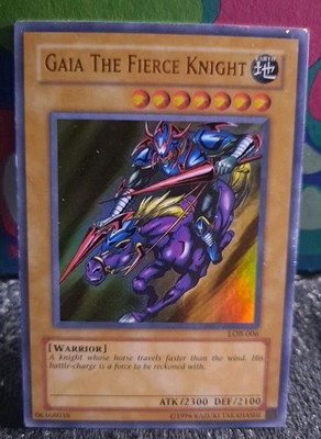 yugioh card gaia the fierce knight LOB-006 The Legend of Blue Eyes White Dragon Unlimited Eyes White Dragon 1st Ed PSA 8 #2 Gaia The Fierce Knight (archetype)