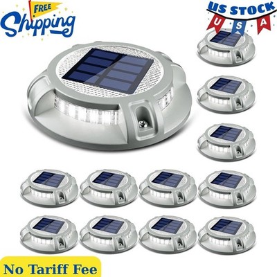 Solar Driveway Lights Outdoor 4 Modes 40 LEDs Deck Light Waterproof, 12 Pack