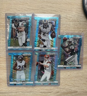2013 Prizm Light Blue Pulsar /15 Prizm Lot X 5 Brandon Weeden Elam Lead Daniels