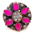3CT Heat Treated Rubellite Tourmaline 925 Sterling Silver Ring Sz 6 TT2-9 — photo 1