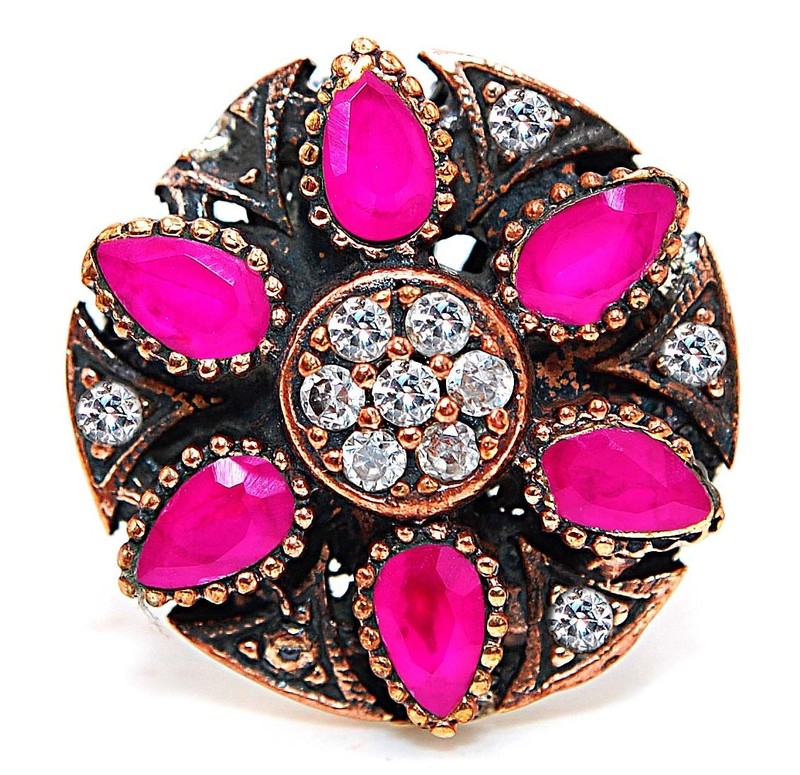 3CT Heat Treated Rubellite Tourmaline 925 Sterling Silver Ring Sz 6 TT2-9