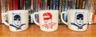 1966 BATMAN & ROBIN DOUBLE SIDED VINTAGE MILK GLASS COFFEE CUP MUG Set Of 3