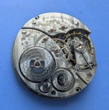 VINTAGE 16 SIZE ELGIN BW RAYMOND GRADE 372 POCKET WATCH MOVEMENT PARTS