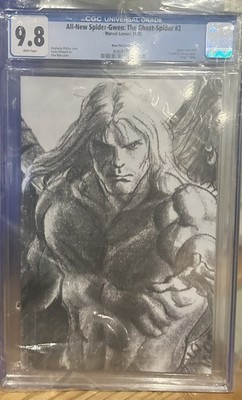 ALL NEW SPIDER-GWEN GHOST SPIDER 2 1:100 ALEX ROSS B&W VARIANT CGC 9.8 MINT RARE