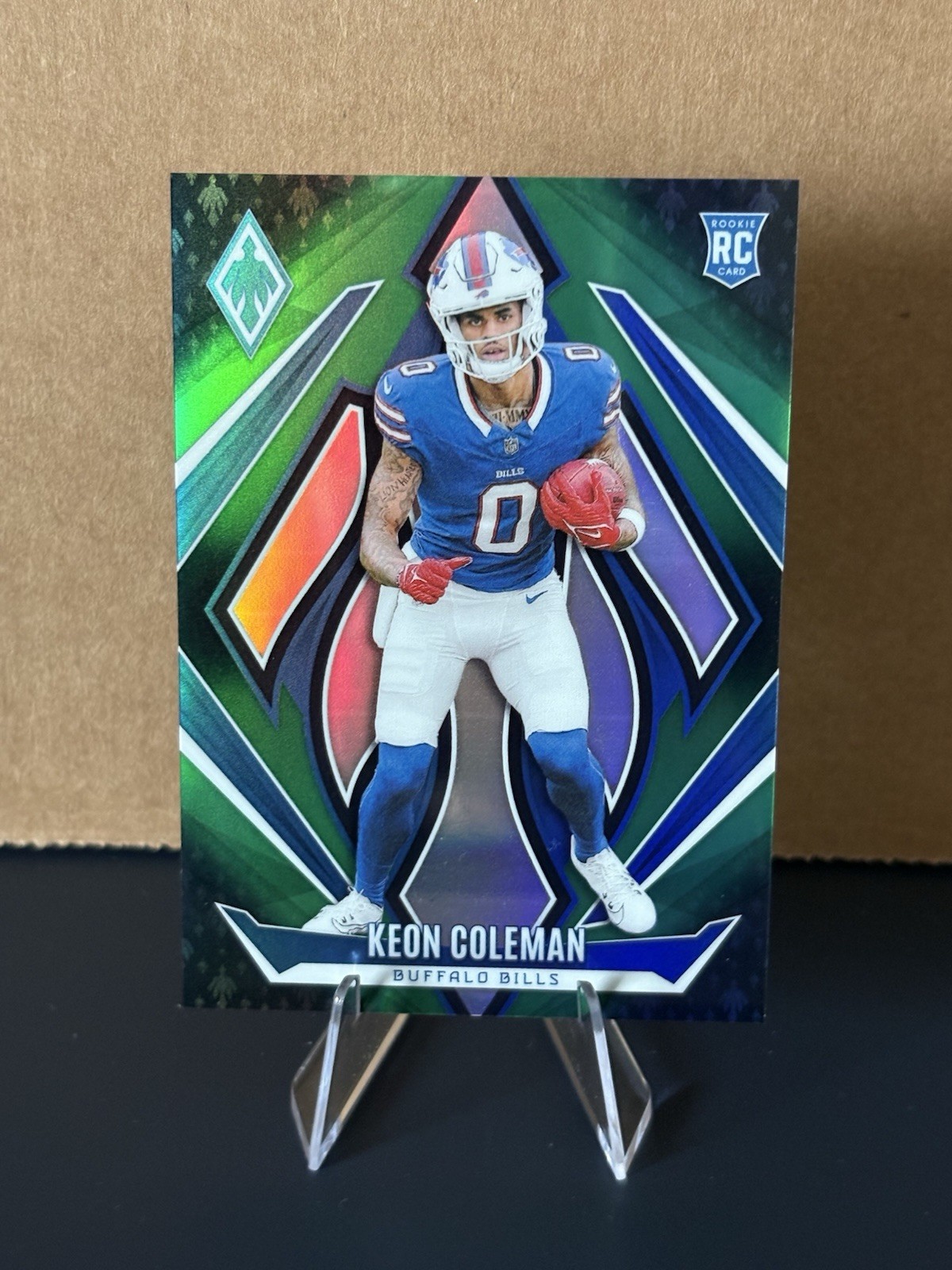 2024 Panini Phoenix - Rookies Keon Coleman #213 Green Fade /199 (RC)