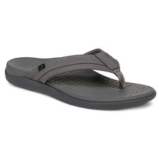 New Fashion VIONIC Men's Tide II Toe Post Sandal, Navy Brown
