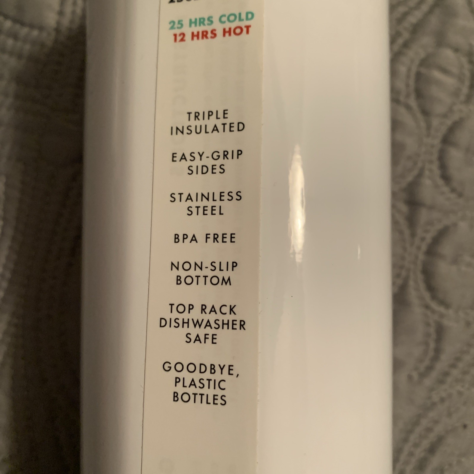 Corkcicle CUS2025GW 25 oz Stainless Steel White Water Vacuum Bottle Canteen NEW