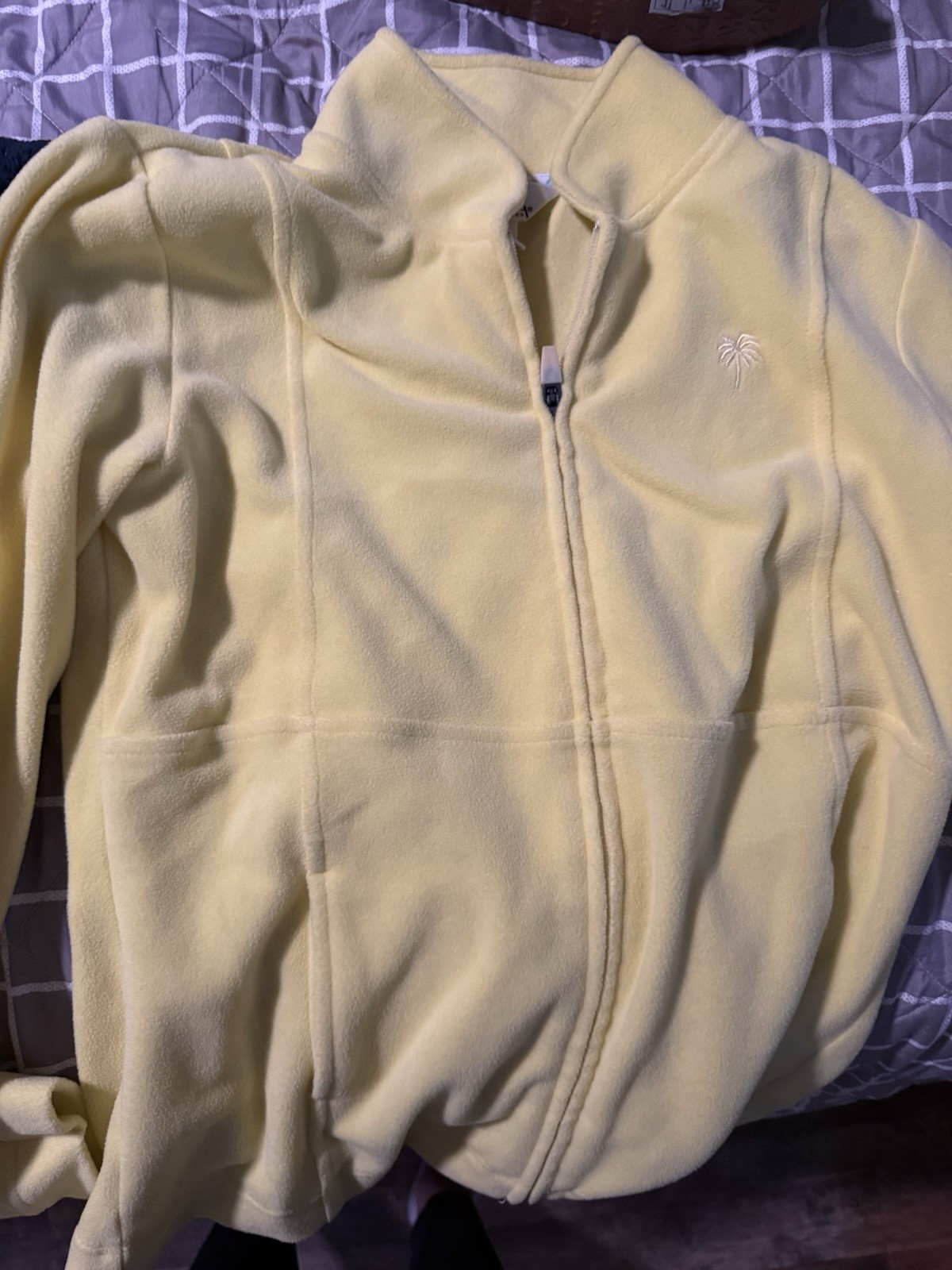 Chaqueta polar amarilla con cremallera completa Lily Pulitzer para mujer