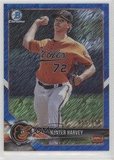 2018 Bowman Chrome Prospects Blue Shimmer Refractor /150 Hunter Harvey #BCP4 1v3