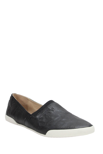 Frye Womens Leather Slip On Solid Closed Toe Flats Black Size 8