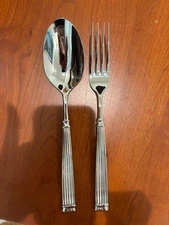 Guy Degrenne ACROPOLE - large serving spoon and serving fork- NEW