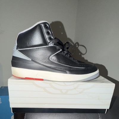 Jordan Air Jordan 2 Retro Black Cement Leather Athletic Sneaker DR8884-001