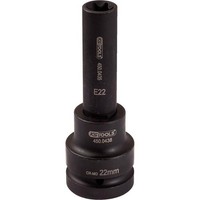 "Ks-Tools 450.0483 1\" Kraft-Bit-Stecknuss E-TX Lang E22 Chrom-MolybdäN TX-E"