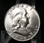 UNC 1955 Franklin Half Dollar BU FBL 50c 90% Silver U.S Coin P