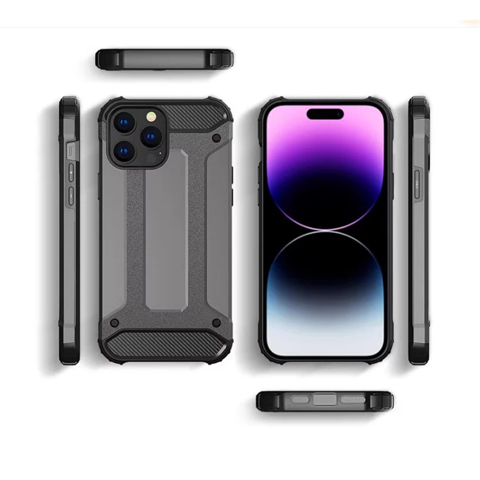 Shockproof Armour Case For iphone 16 Pro Max 14 15 13 Pro 12 11 XR SE 7 8 15 Pro - Image 2 of 4