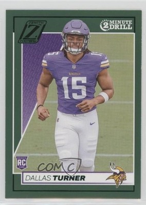 2024 Panini Zenith Rookies Two Minute Drill Dallas Turner #124 Rookie RC 1d40
