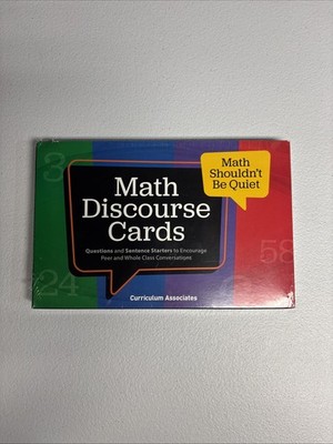 Math Discourse Cards - Encourage Peer & Whole Class Conversations - NEW SEALED