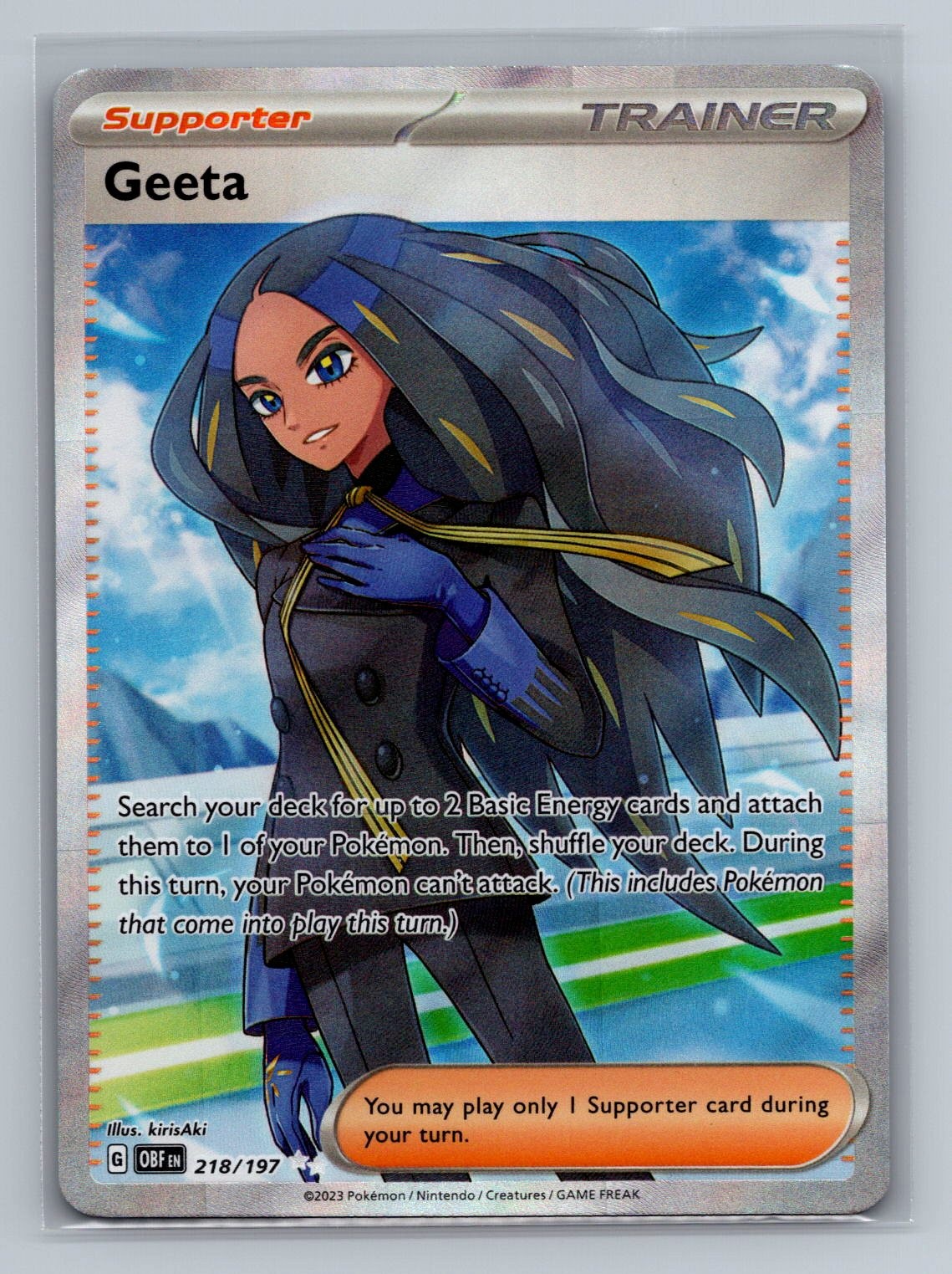 Geeta 218/197 Pokémon TCG Ultra Rare SV03: Obsidian Flames Near Mint