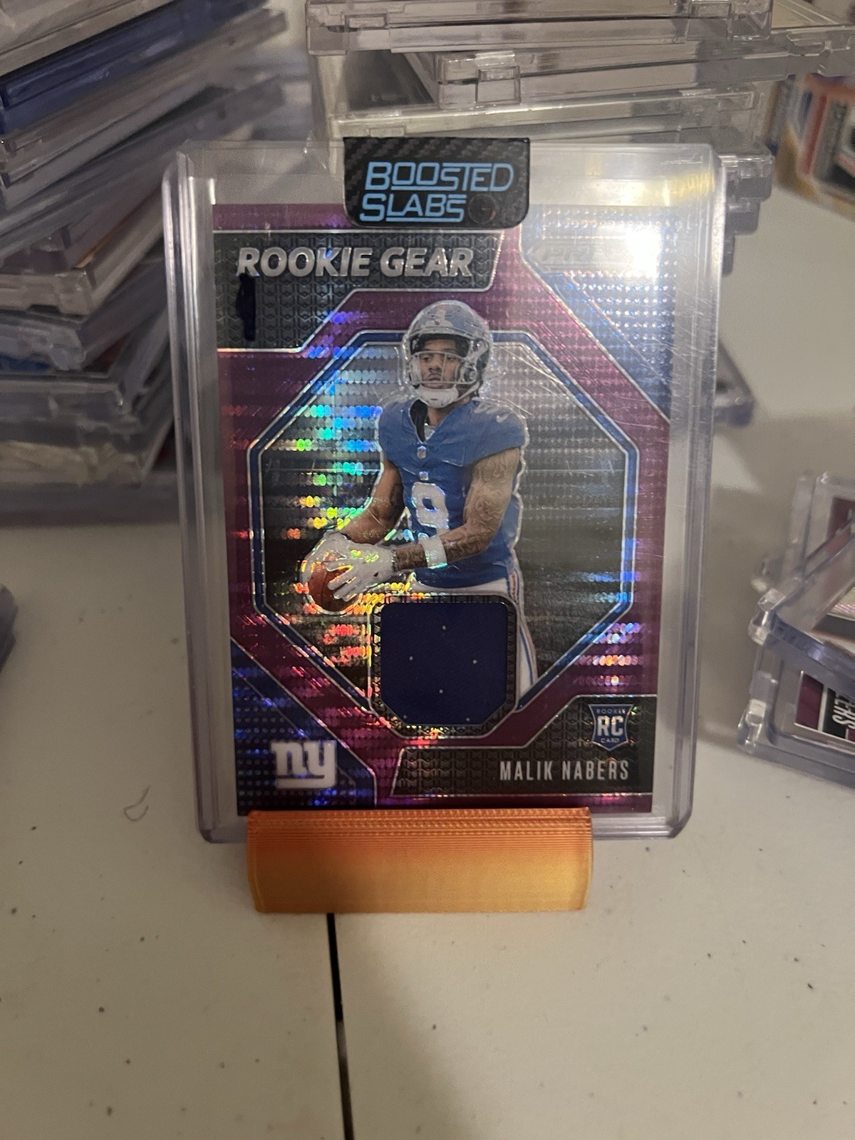 2024 Panini Prizm - Rookie Gear Malik Nabers #RG-MNS Purple Pulsar Prizm...