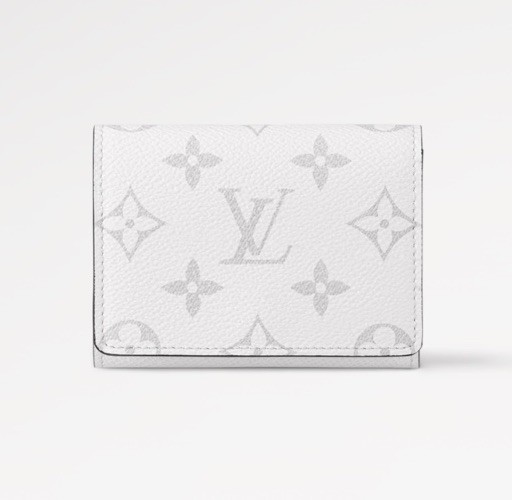 Louis Vuitton White Monogram Taiga Envelope Business Card Holder