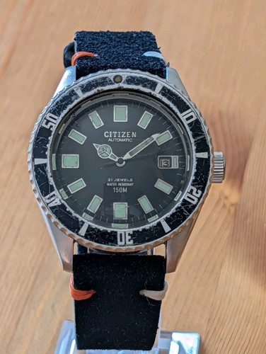 Citizen 52-0110 Challenge Diver 150M Automatic 8210A Vintage Watch