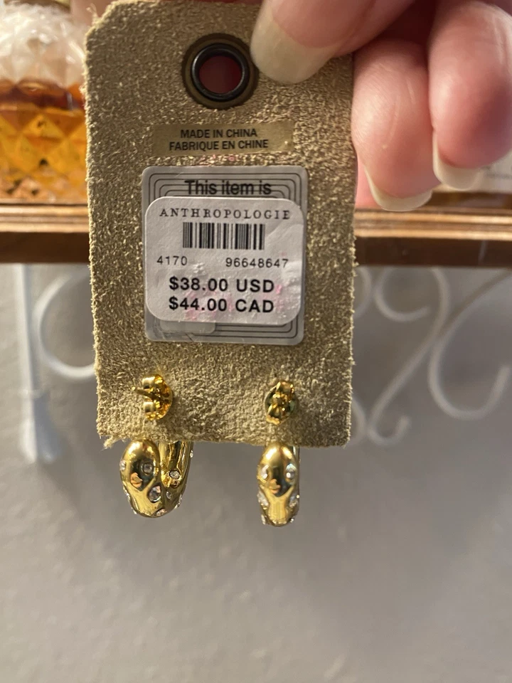 Brincos de argola Anthropologie Sparkle fundido Huggie - Imagem 3 de 4