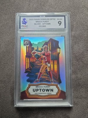 Brock Purdy 2025 Panini Donruss Uptown MGC graded 9 san francisco 49ers