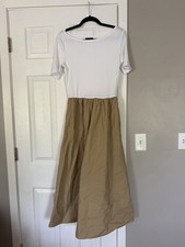 GAP Tshirt Peplum Beige Skirt Long Maxi Dress