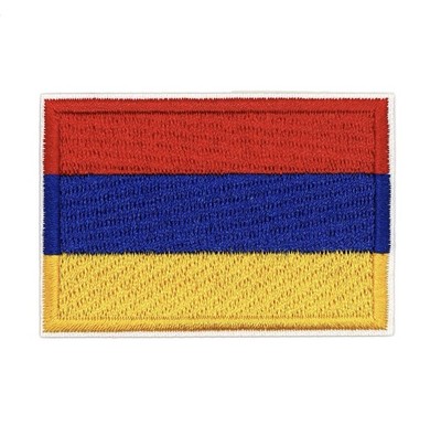 Armenian Flag Patch Embroidered Iron-On Armenia AM Yerevan Decal Free Shipping!