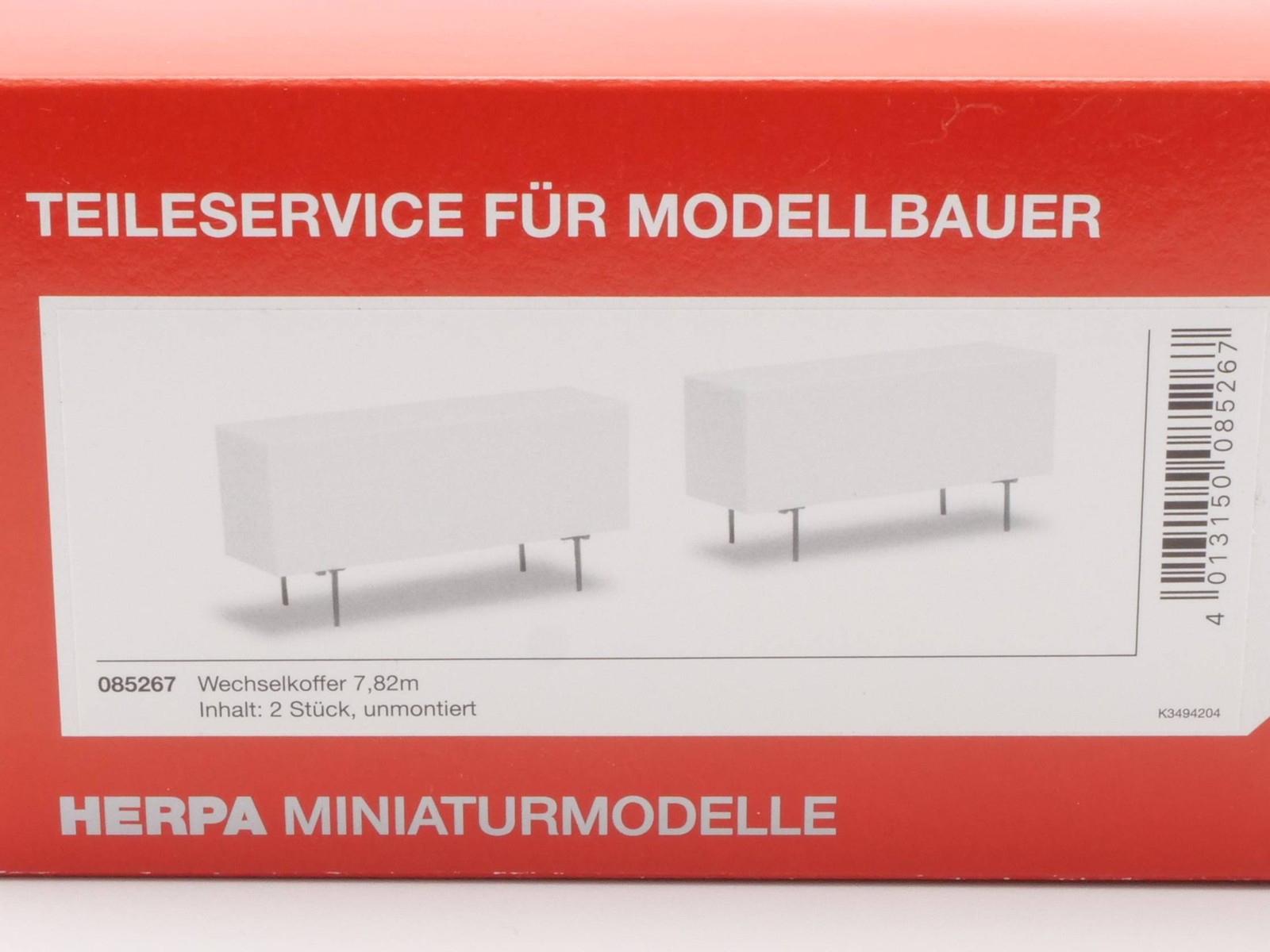 Herpa 085267 Accessory Set Swap Body 2X Unassembled MINT! OVP 1703-10-46