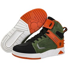 Bofucn Motorcycle Leather Boots,Street Riding Shoes,Anti-Slip Side Zipper Shoes