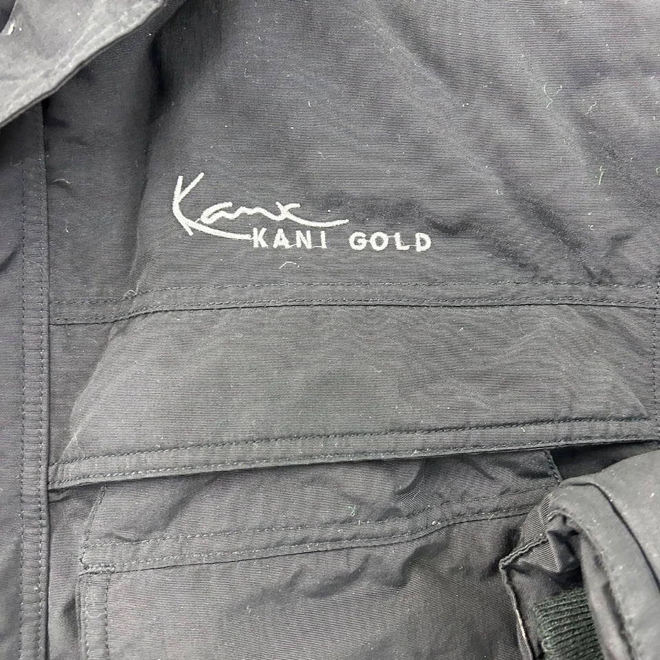 Chaqueta De Colección Karl Kani Dorada Para Hombres Grande Plumón de Pato Parka Abrigo Tupac Invierno Negro Foto 4 de 4