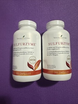 2 Pack Young Living Essential Oils - Sulfurzyme Supplement - 300 Capsules 09/26
