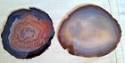 2 x agate slice approx. 13 x 0.5 cm with one-sided engraving for the 50th Geb. + 50. H Tag