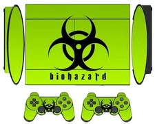 Biohazard 253 Skin Sticker PS3 PlayStation 3 Super Slim with 2 controller skins