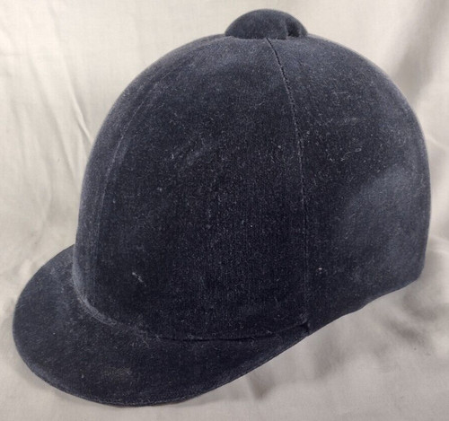 Equestrian Riding Hat Helmet Black Velvet Jumping Horse Size 7.25