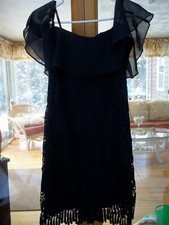 Red Dress Boutique Soieblu Navy Crochet Lace Dress Size Large New With Tags
