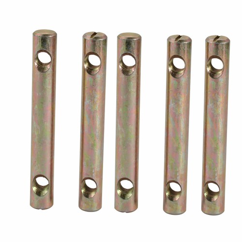 5pcs M8x90mm Dual Hole Zinc Plated Iron Slotted Drive Cross Dowel