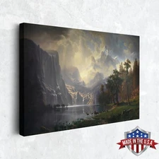 Sierra Nevada By Albert Bierstadt Wall Art, Canvas Print Poster for Home Decor