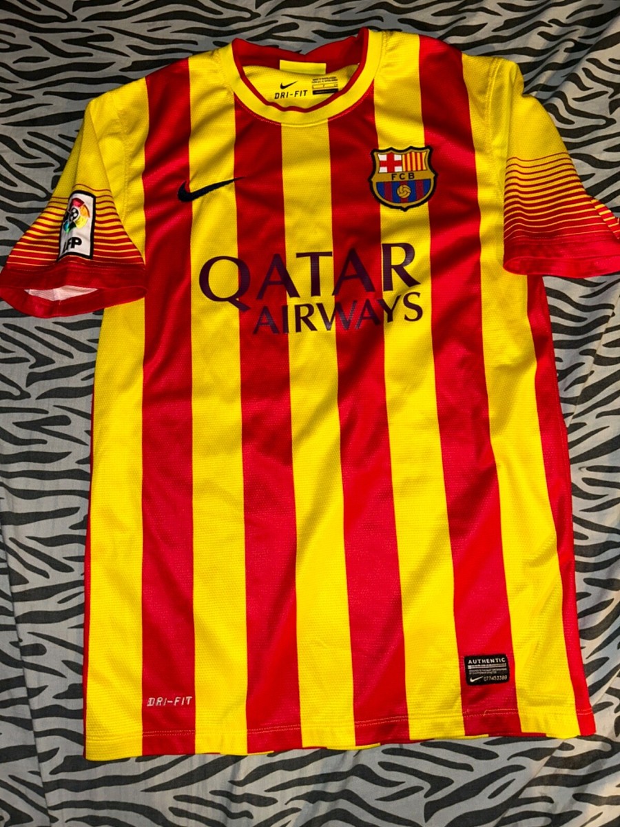 Nike FC Barcelona 2013-14 senyera jersey mens small | eBay Nike FC Barcelona 2013-14 senyera jersey mens small | eBay