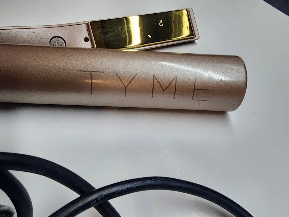 Rizador y plancha de pelo Tyme Iron original 2 en 1 oro rosa probado funcionando Foto 2 de 4