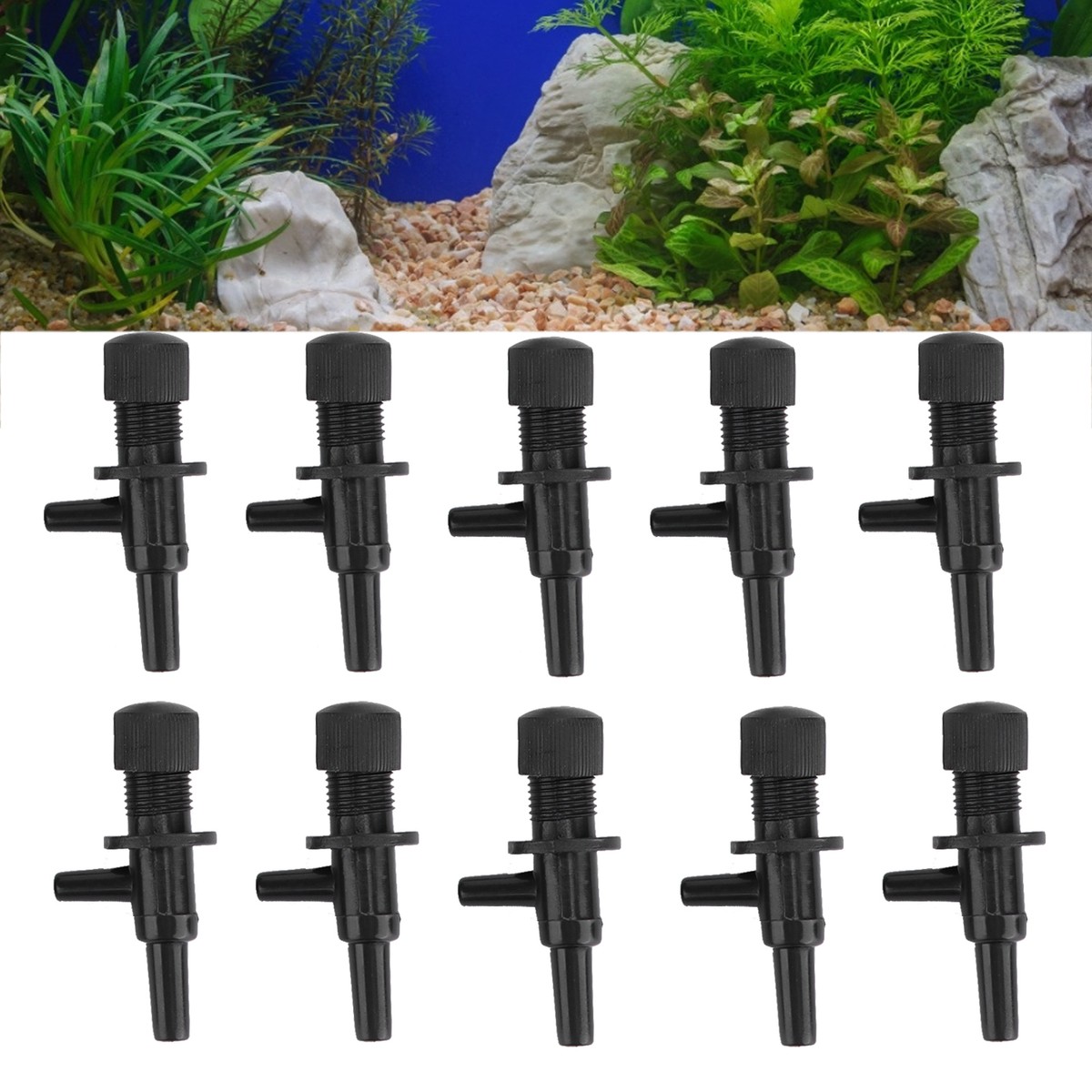 8-Wege Luftpumpenventil Für Aquarien – Kupfer, 155 Mm, Einlass 5 Mm, Auslass 3 Mm