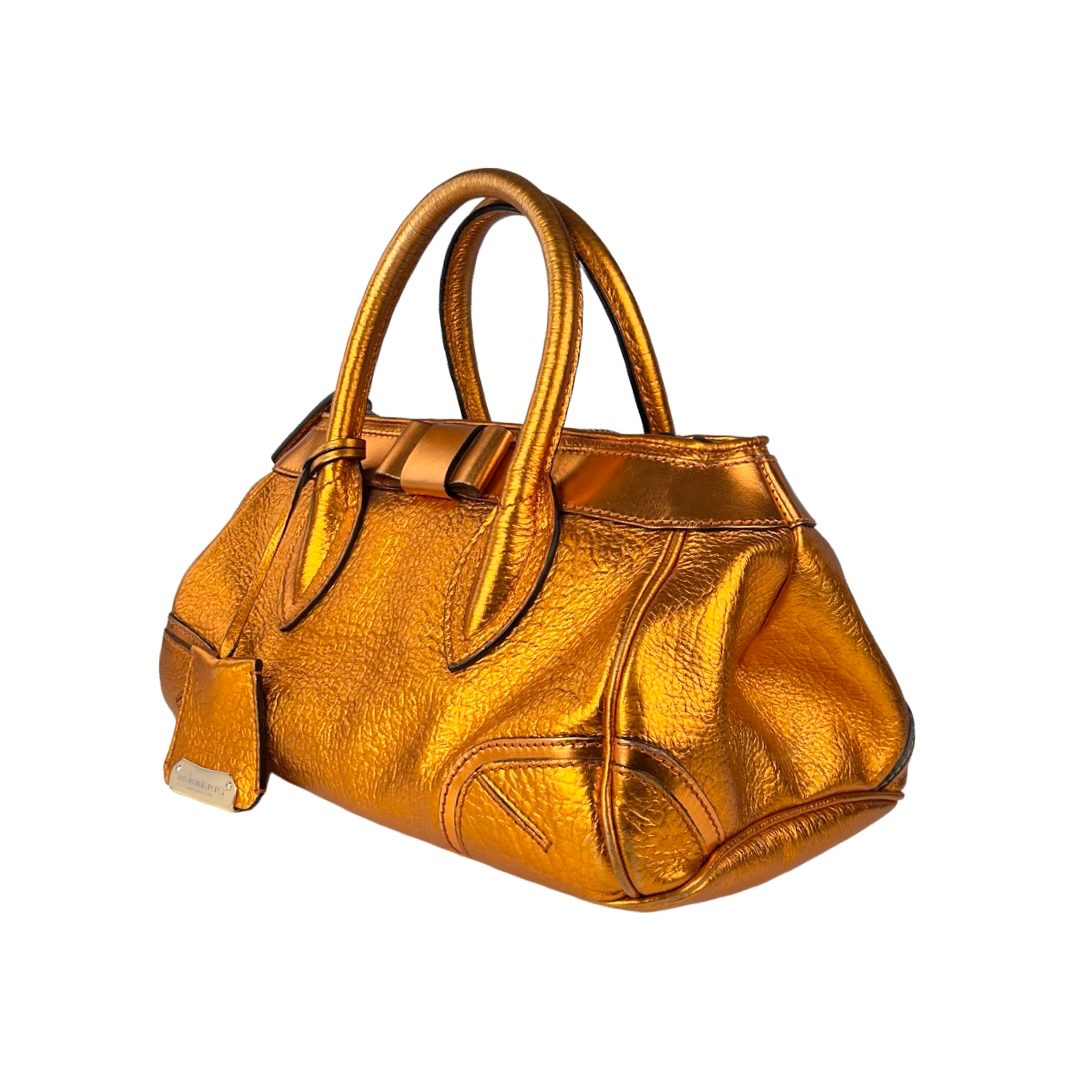 Burberry Prorsum 2013 Runway 'Blaze' Metallic Orange Leather Bag