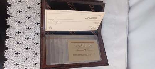 Vintage Rolfs braunes amerikanisches klassisches Scheckbuch Taschensekretär neu hergestellt in den USA - Bild 4 von 15