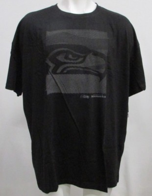 Seattle Seahawks NFL Men's Short Sleeve Reflective Screen T-Shirt Black