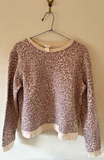H&M Morris & Co Sweatshirt size small burgundy leaf